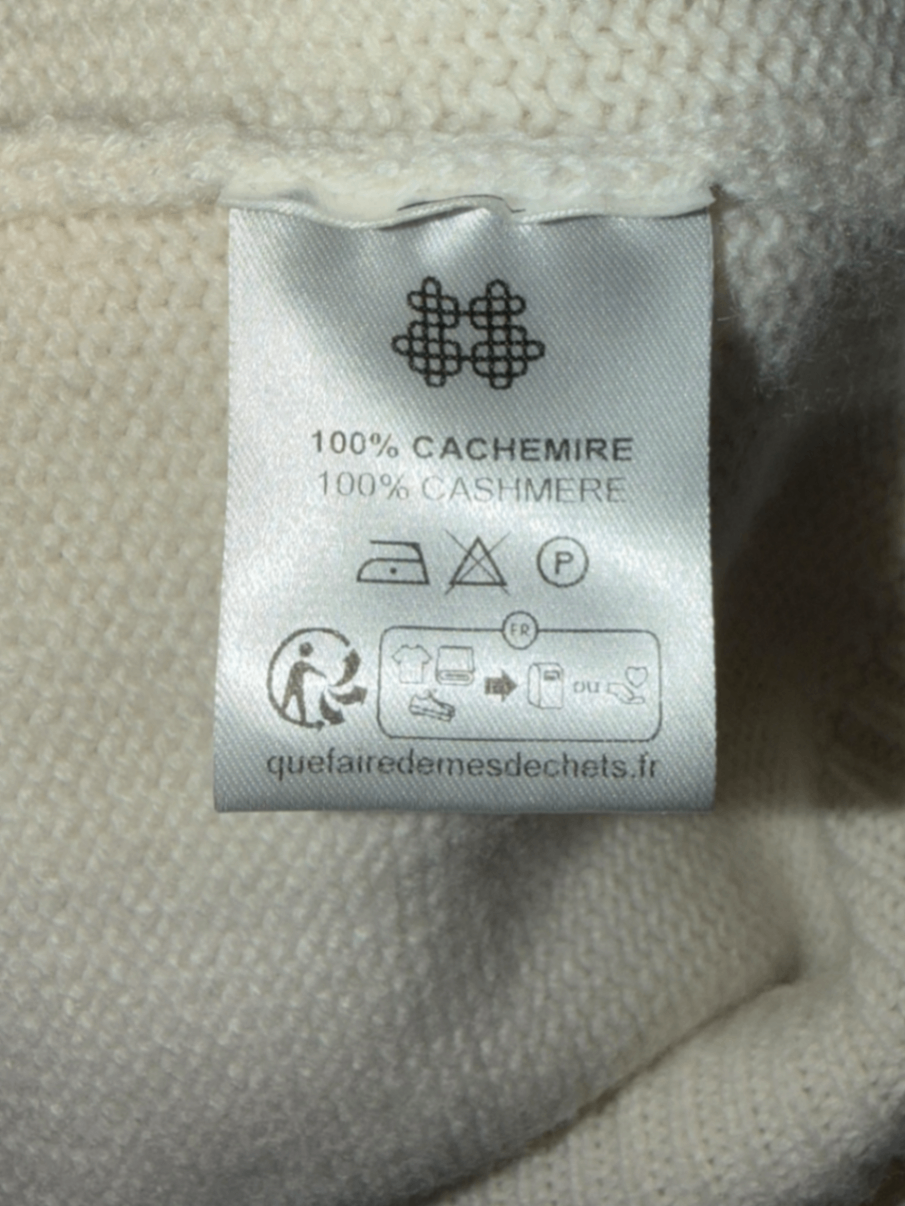 Pre-Loved Kujten V-Pullover mit Zierstich