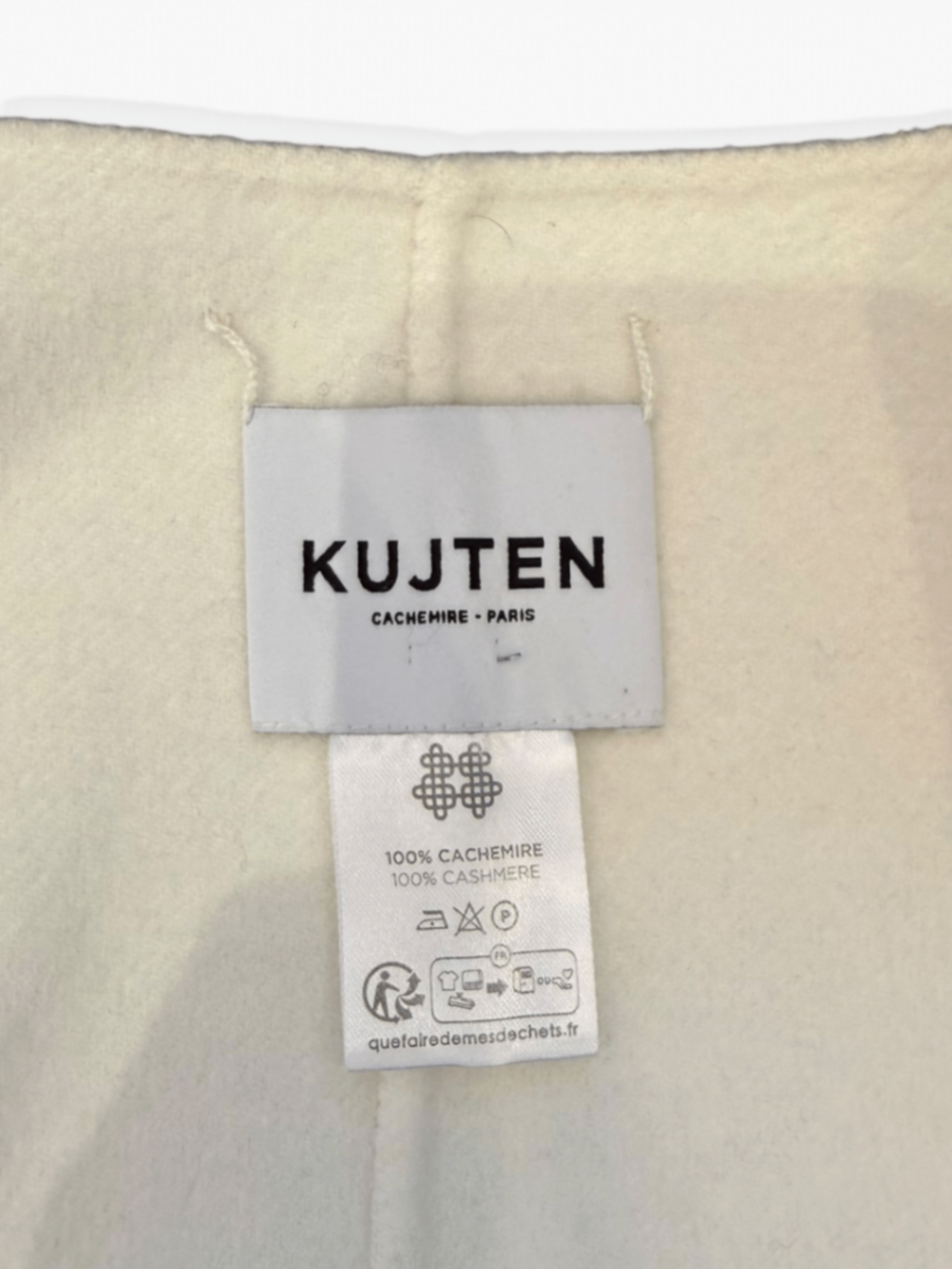 Pre-Loved Kujten Cape-Jacke aus Double-Face-Kaschmir