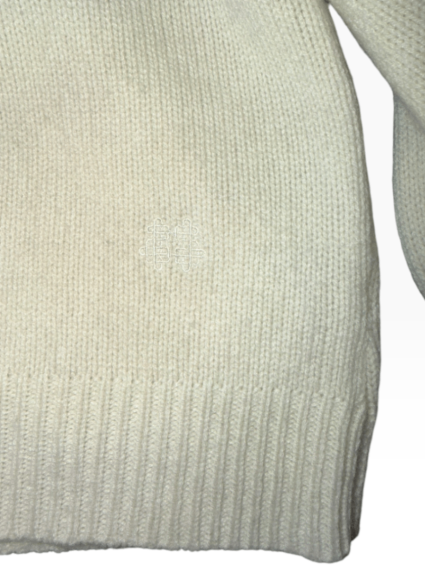 Pre-Loved Kujten V-Pullover mit Zierstich