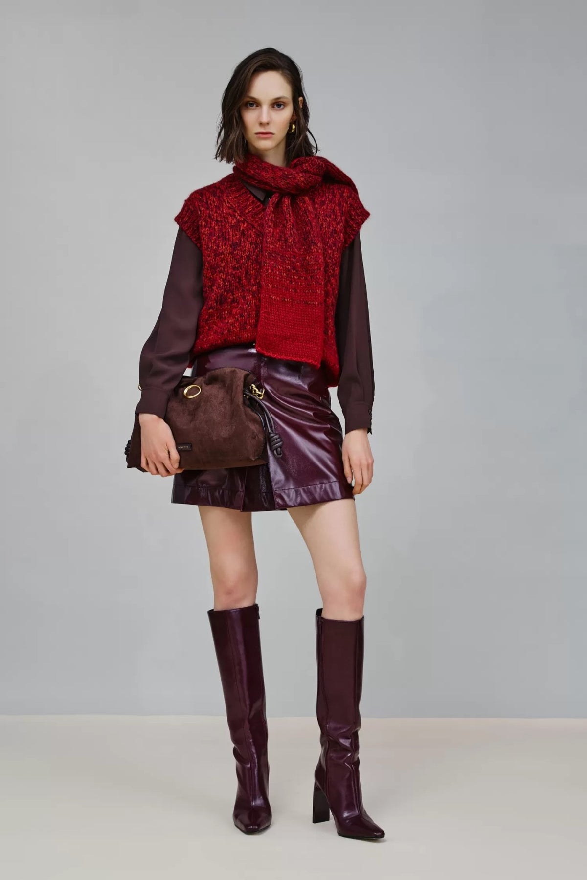 Nenette Minirock Giglio Granatrot