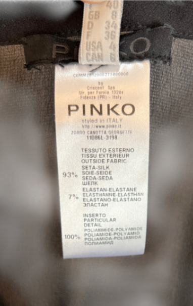 Pre-Loved Pinko Top mit Strasssteinen
