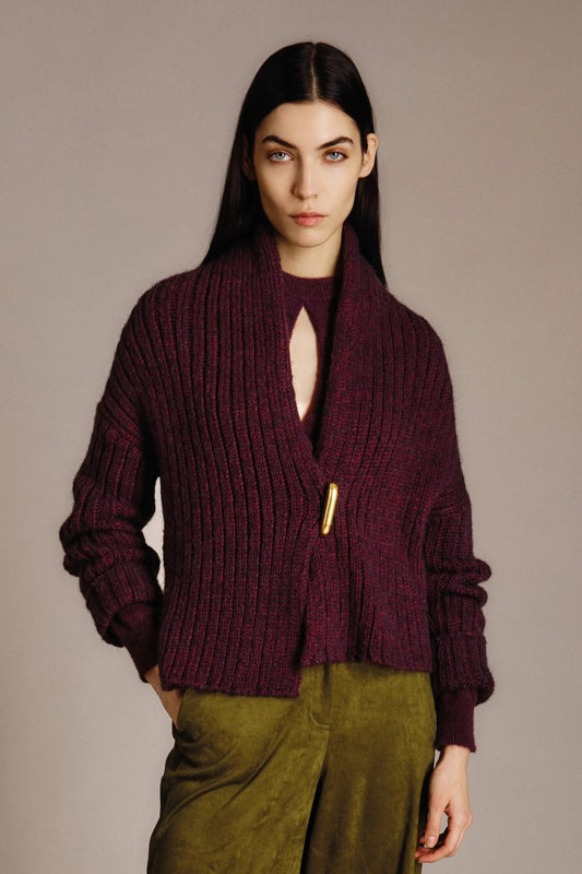 Nenette Cardigan Cloud Bordeaux