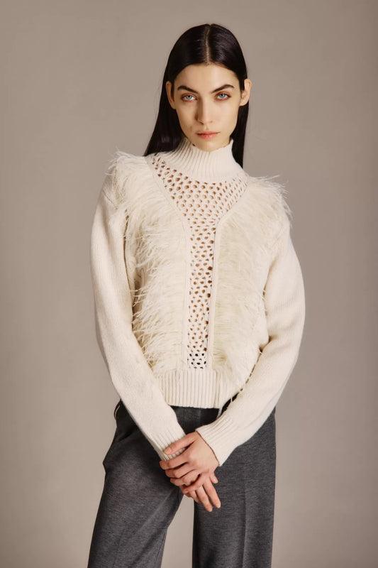 Nenette Rollkragenpullover Muccino Creme