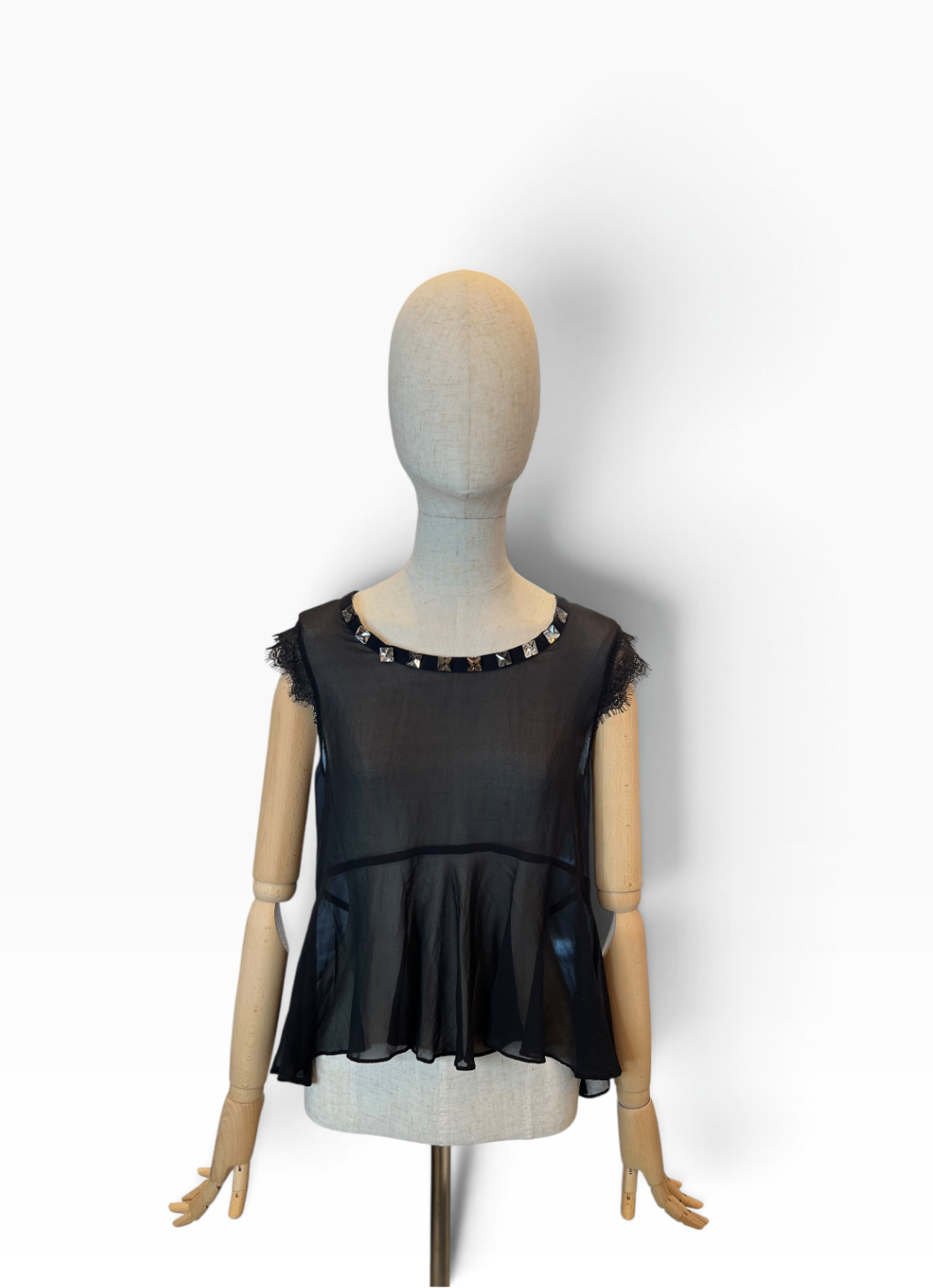 Pre-Loved Pinko Top mit Strasssteinen