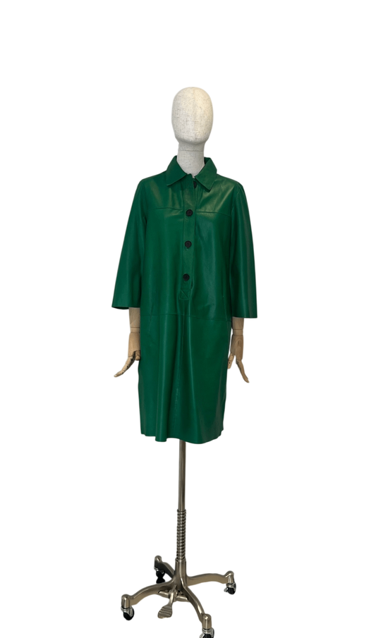 Pre-Loved RIANI Lederkleid Grün