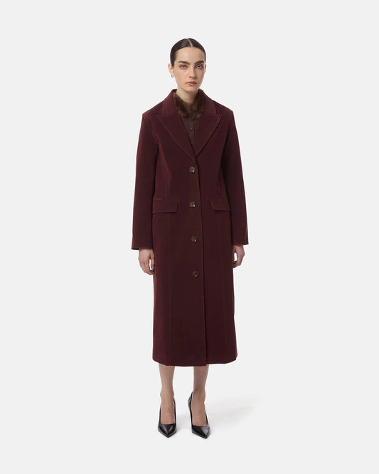 APPARIS Mantel Lauren Sans Suede Mahagoni