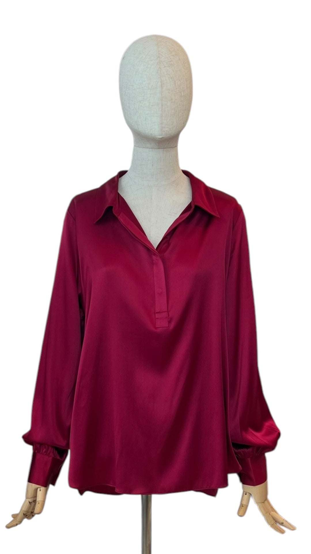 Charlotte Sparre Bluse CHIC POLO – Burgunderrot