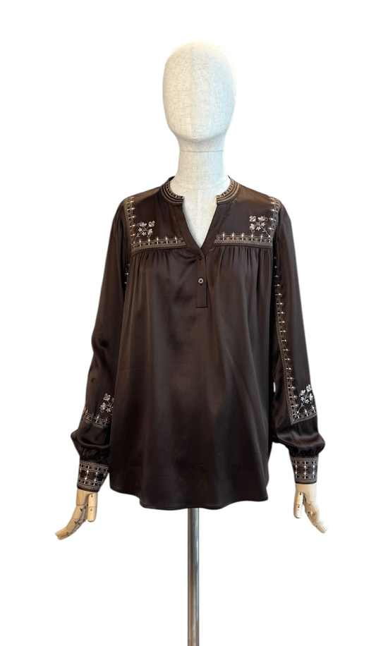 Charlotte Sparre Bluse TRACE BLOUSE – Braun