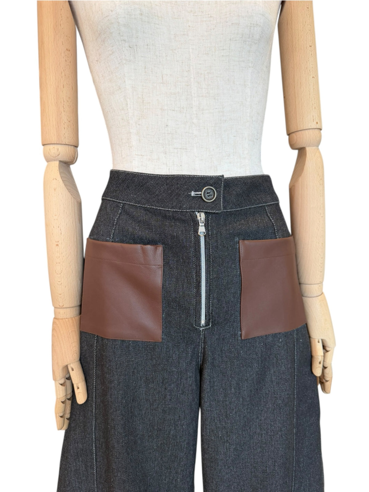 Giovanna Nicolai Barrel Leg Jeans Schwarz N119
