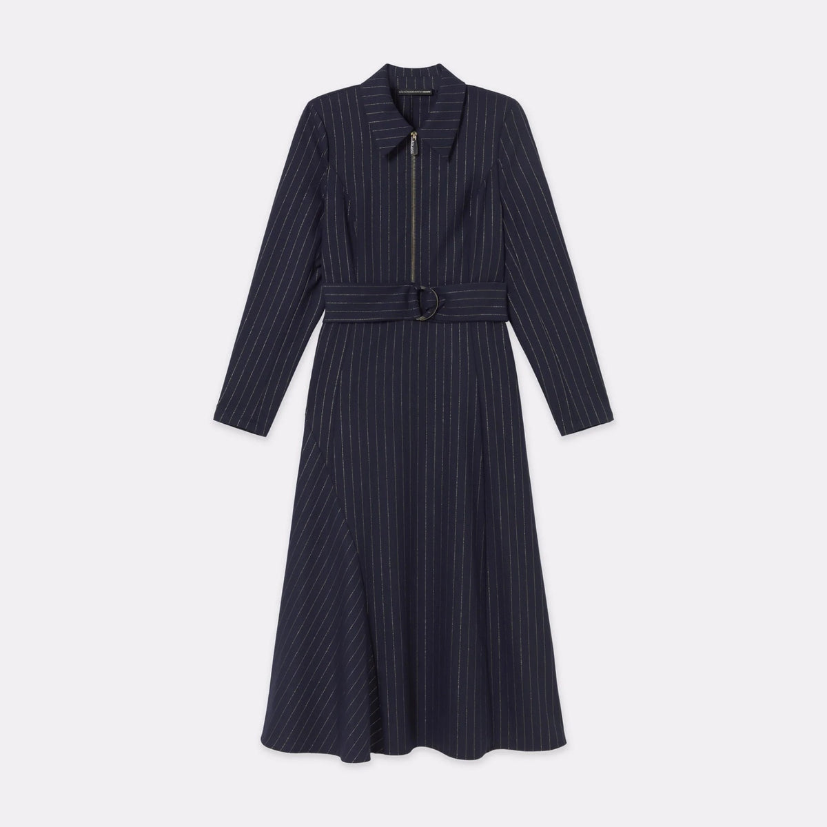 Lola Casademunt Kleid mit Nadelstreifen Nachtblau