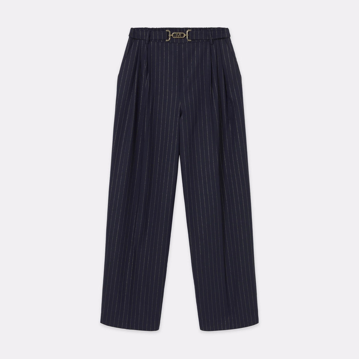 Lola Casademunt Hose mit Nadelstreifen Nachtblau