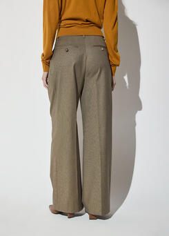 Lola Casademunt Pepita Bundfaltenhose Braun-Multicolor