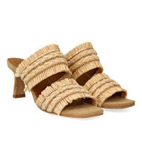 Angulus Absatzsandale mit Raffia natur-raffia/kamel