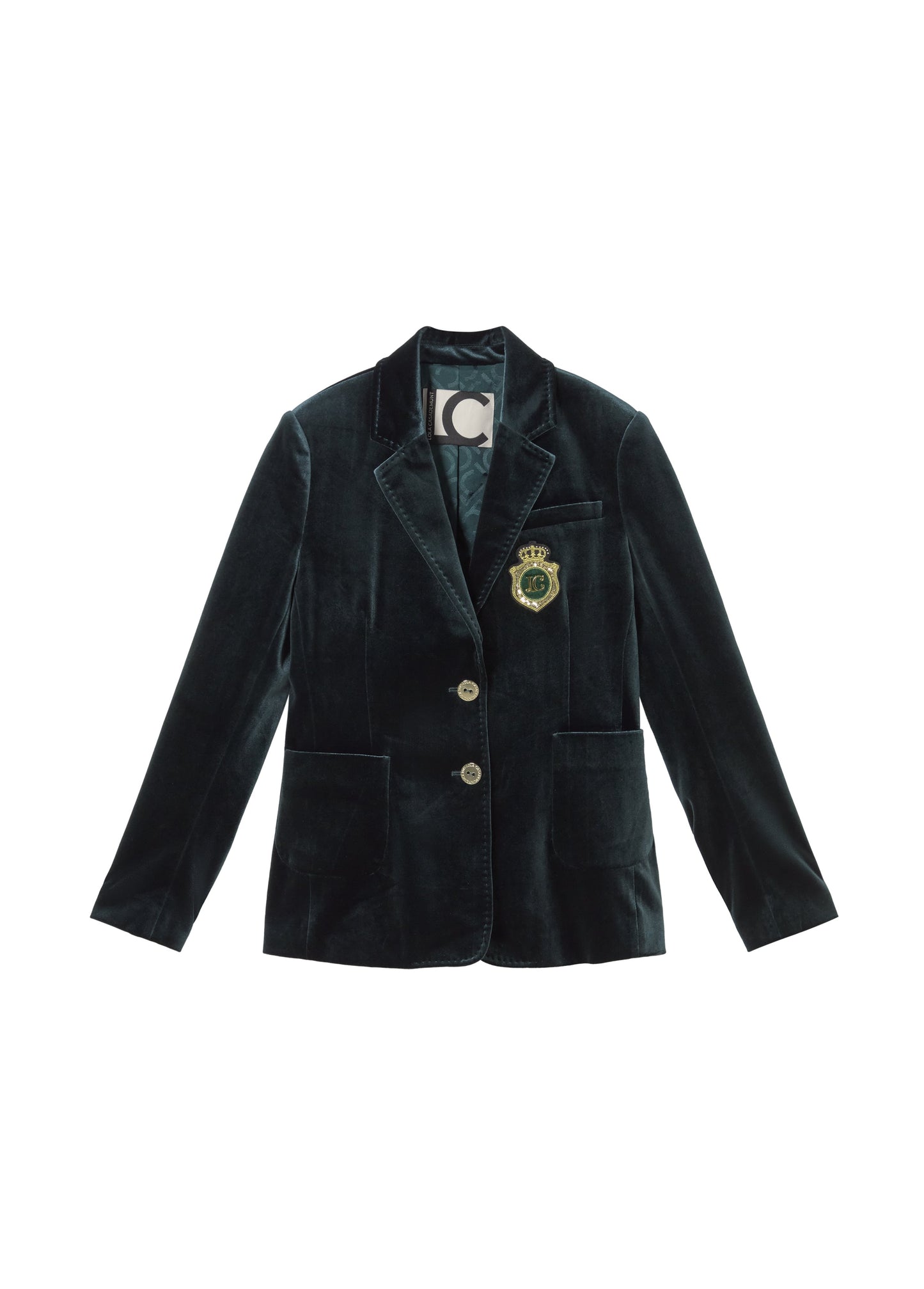 Lola Casademunt Taillierter Samt-Blazer Petrol