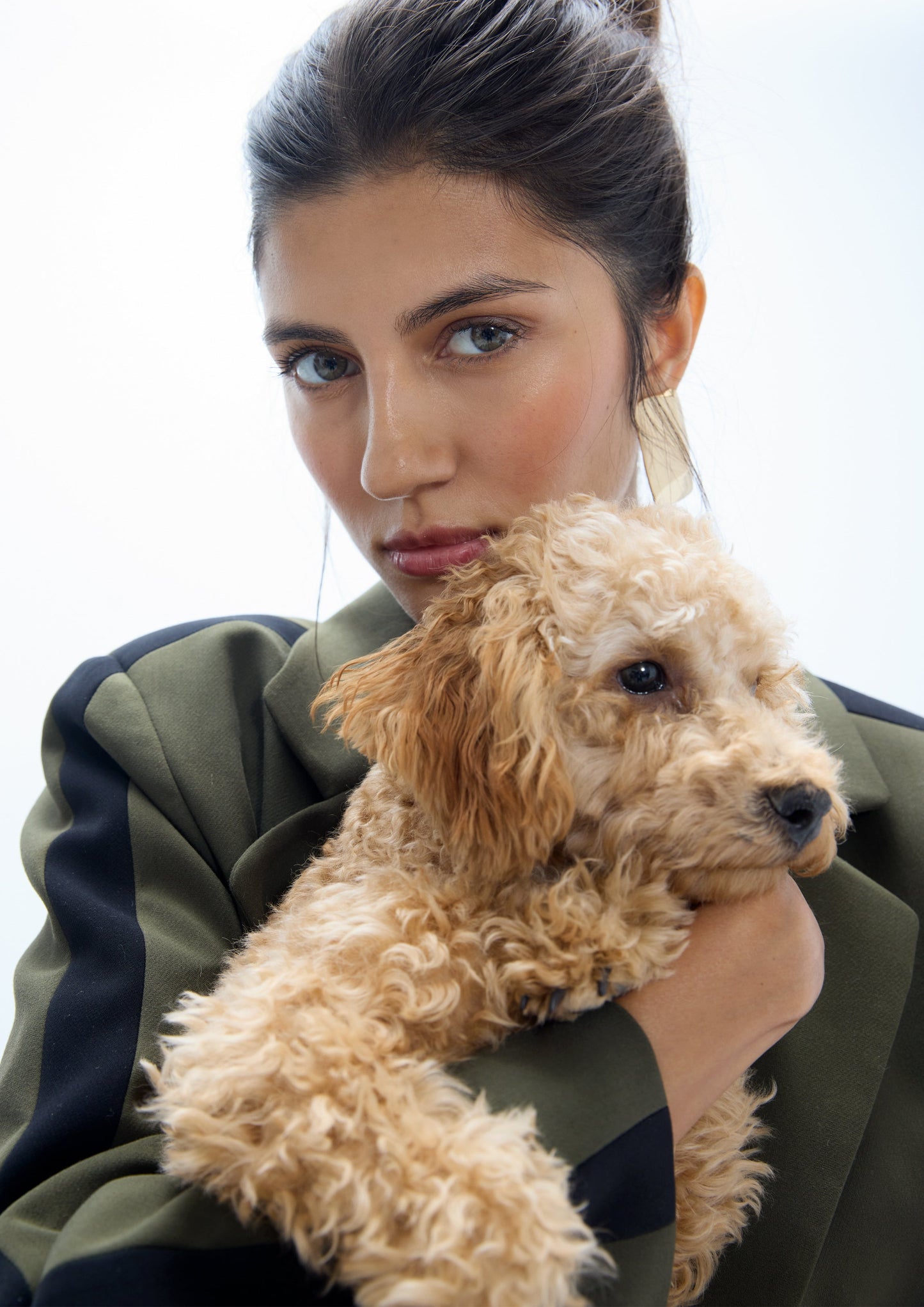 Lola Casademunt Blazer mit Tiermotiv am Rücken Grün-Schwarz